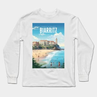 Affiche vintage - Biarritz - Pyrénées-Atlantiques Long Sleeve T-Shirt